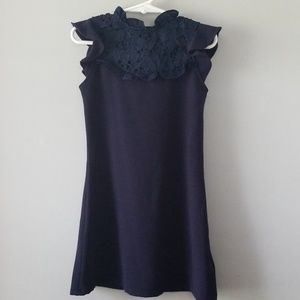 Girls flutter sleeve dress